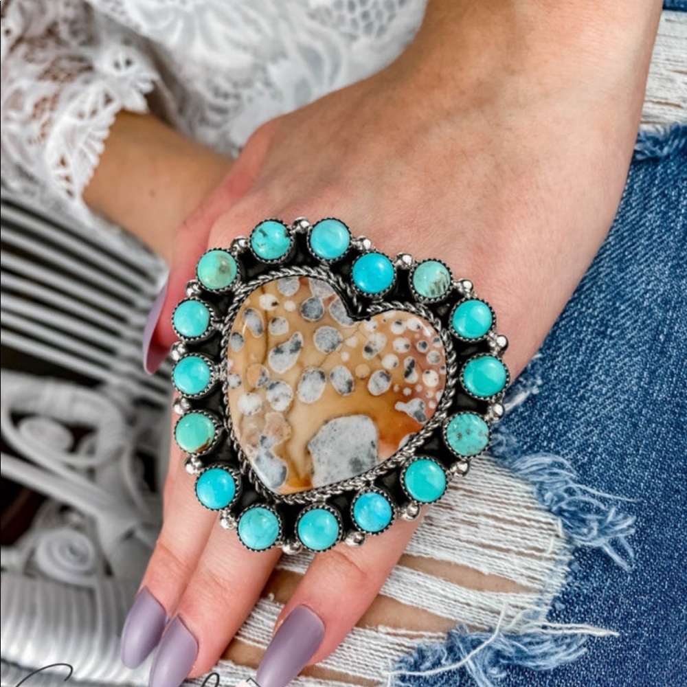 M&S ISO bambi turquoise heart ring